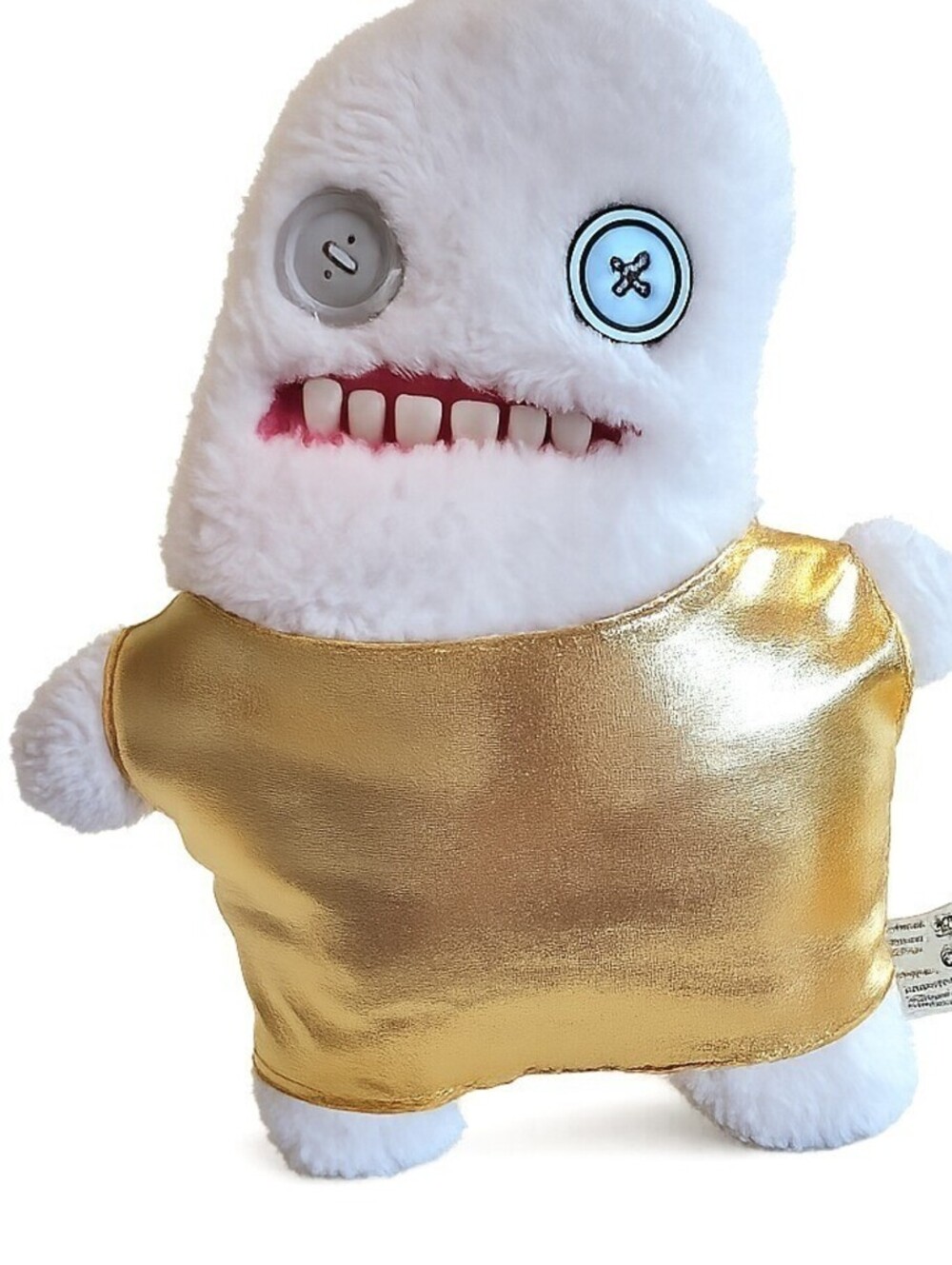 Zuru Gold Fuggler Sir Splodge A Lot White Plush Gold Top 9"